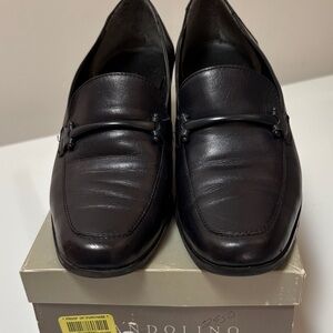 Bandolino Women's Navy blue Leather Slip-On Bit Loafers